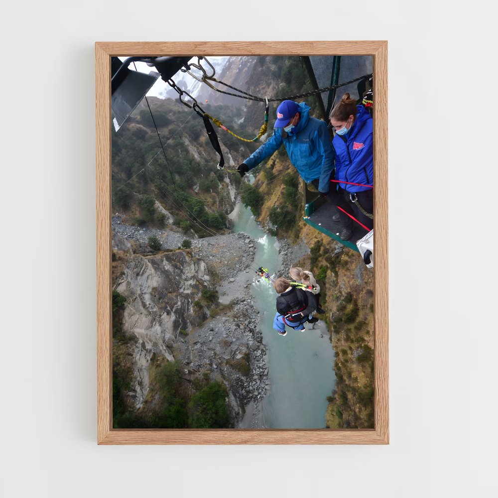 Poster Aventure au-dessus de la Rivière – affiche Saut à l’élastique (vue 4)